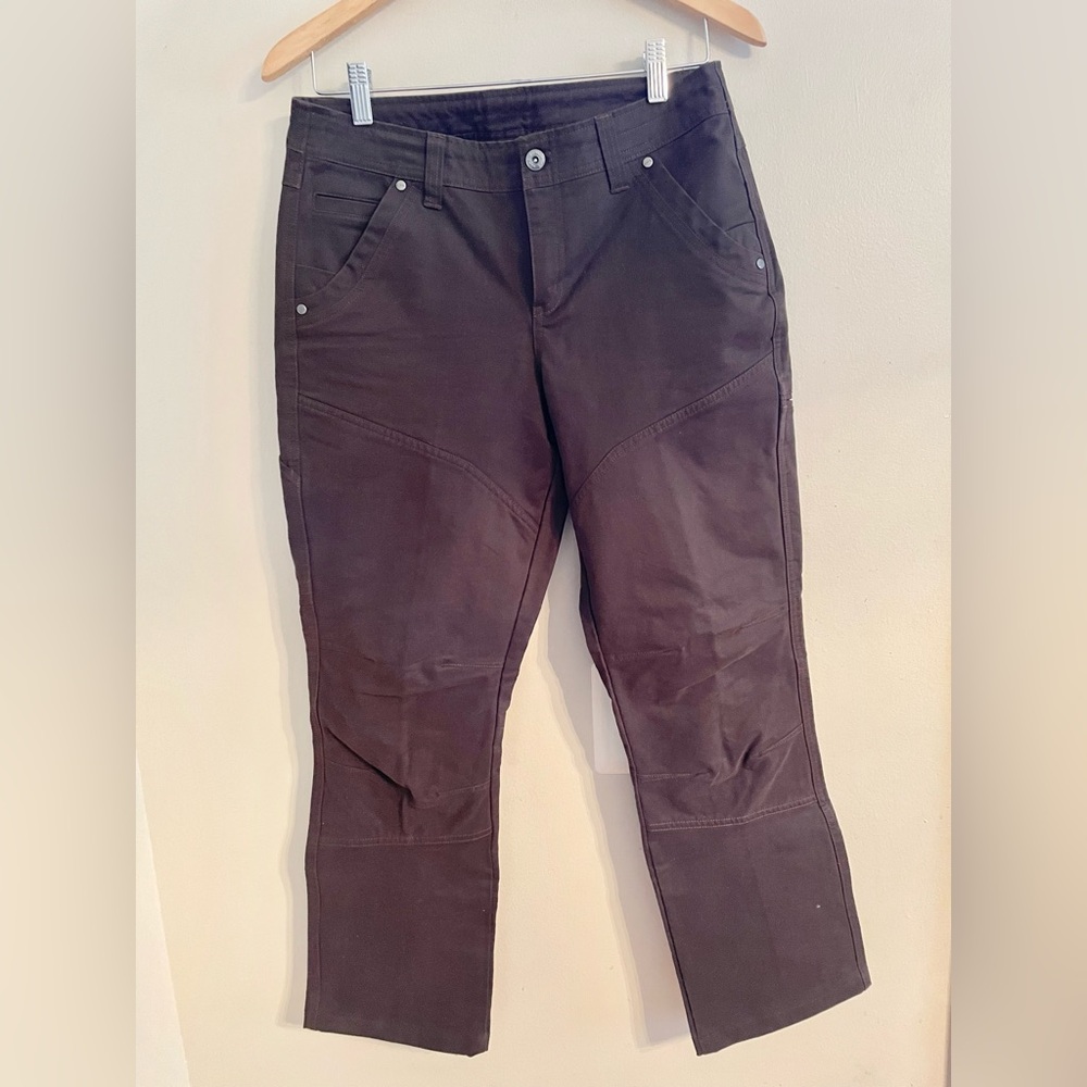 Kuhl Hiking Utility Heavy Duty Work Pants Women’s Brown Carpenter Cargo Sz 6 Reg